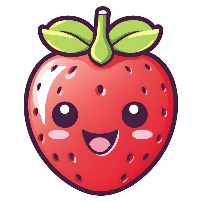 Erdbeere Kawaii Stil Version 2