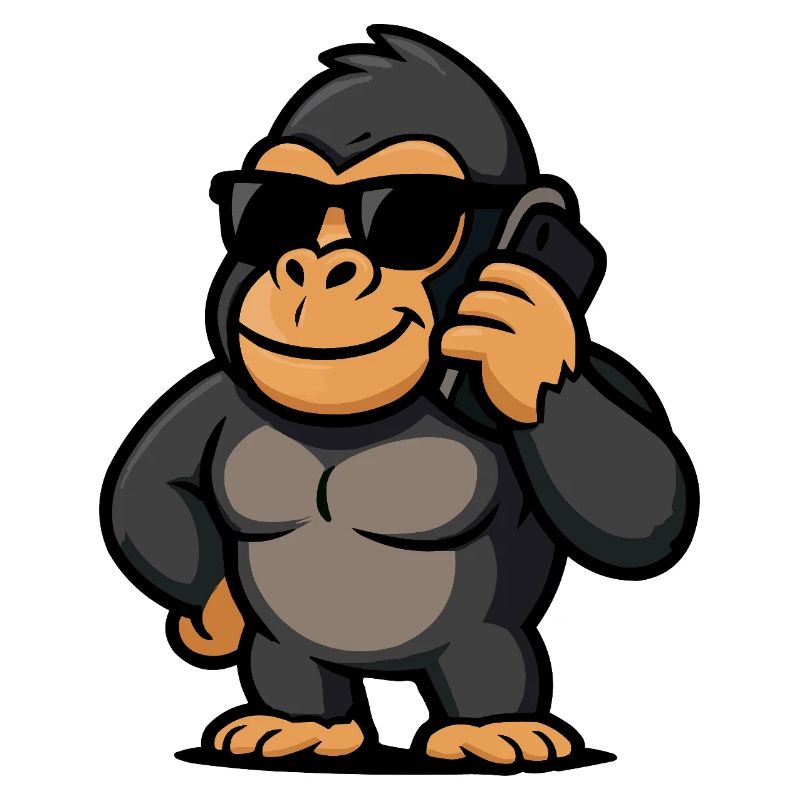 Gorilla Cell Phone Comic
