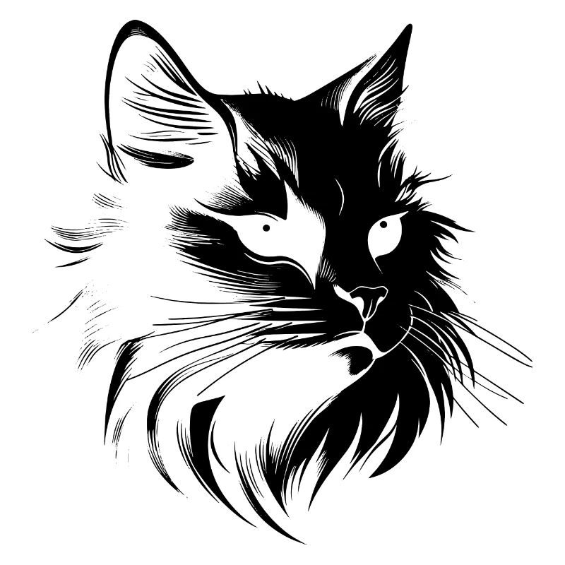 Chat, Motif De Chat, Visage De Chat