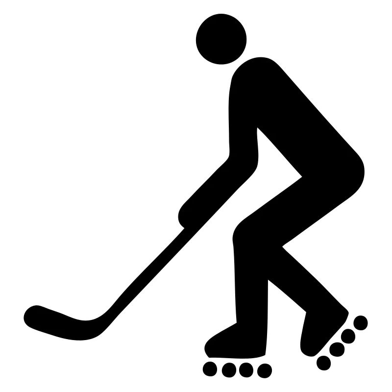 roller inline hockey silhouette logo