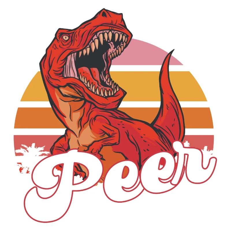PEER - Beau nom de garçon avec T-REX Dino