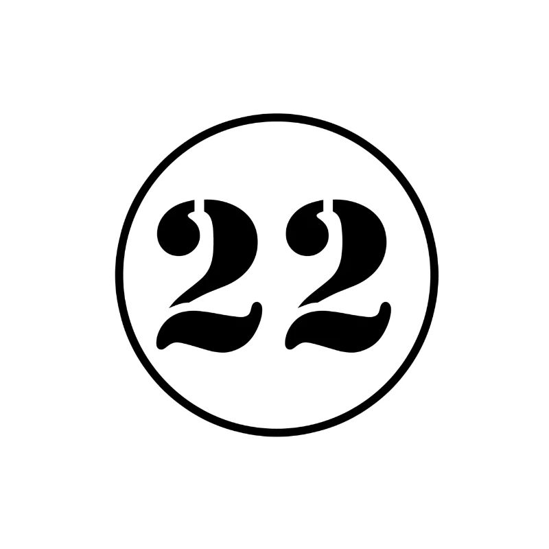 NUMMER 22 Zweiundzwanzig Geburtstag Geschenk