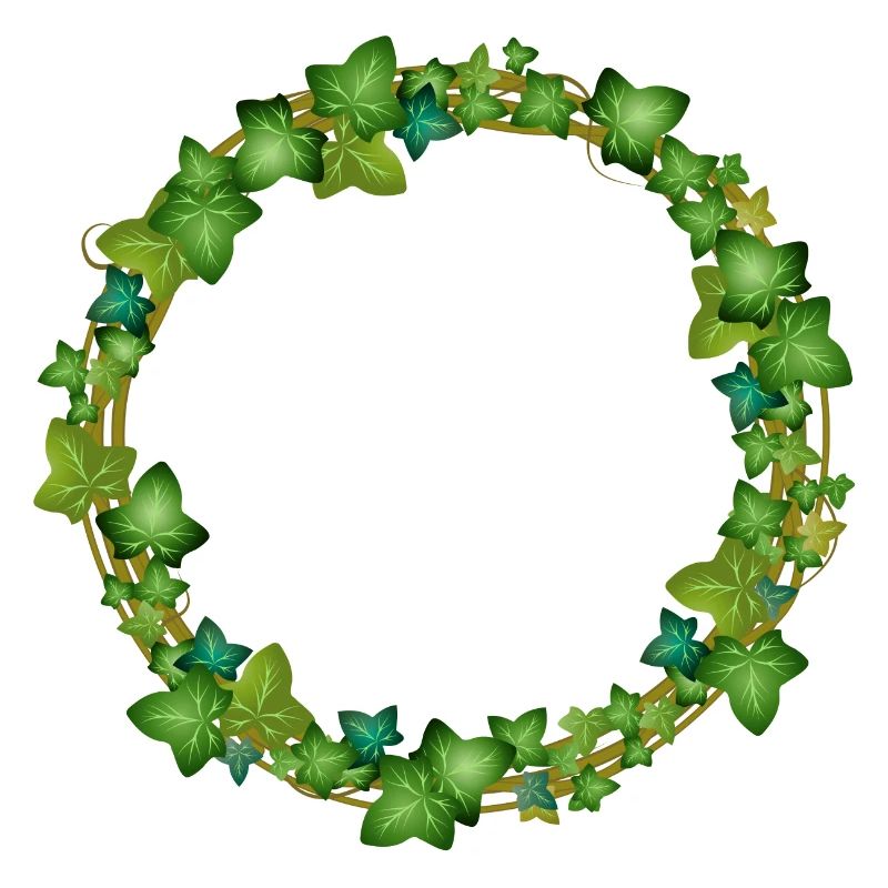 dekorativer Efeu Kranz oder Efeu Rahmen