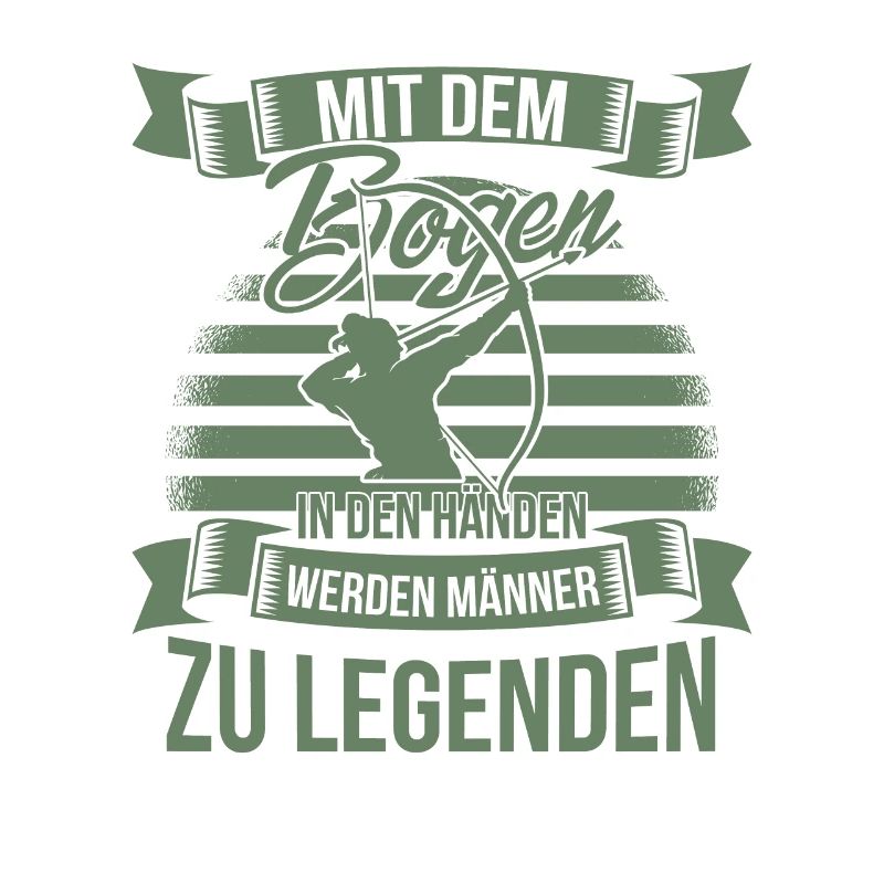 Bogenschiessen mit dem Bogen in den Händen