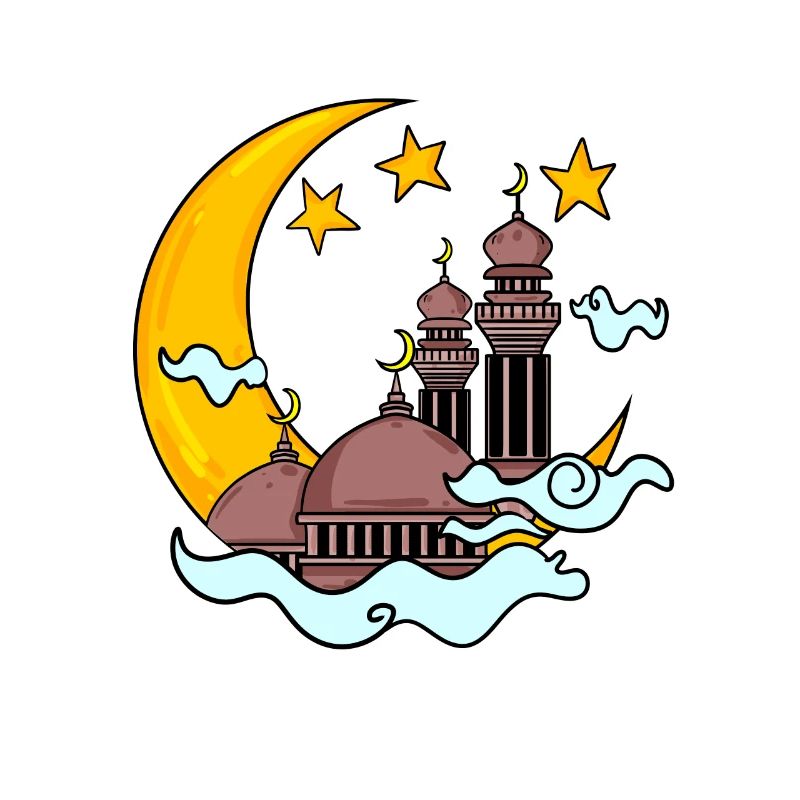 Mosque with Crescent