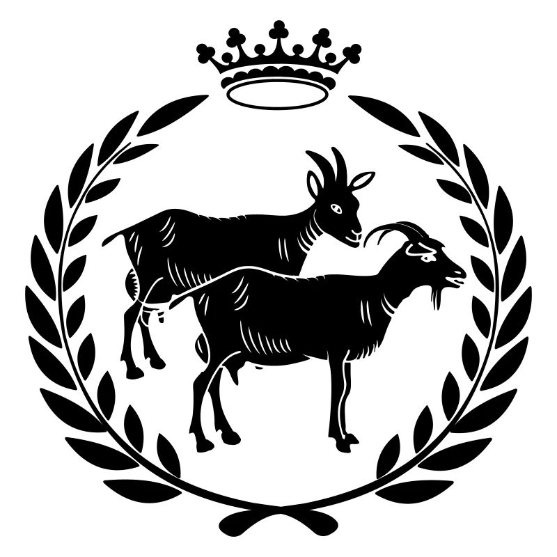 Lorbeerkranz mit Ziegenlogo