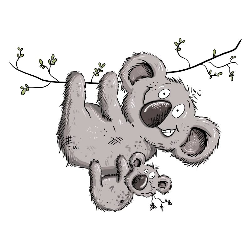 Drolliger Koala Bär Mit Koala Baby