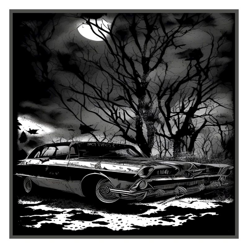 Oldtimer Oldtimer unter verwunschenem Baum