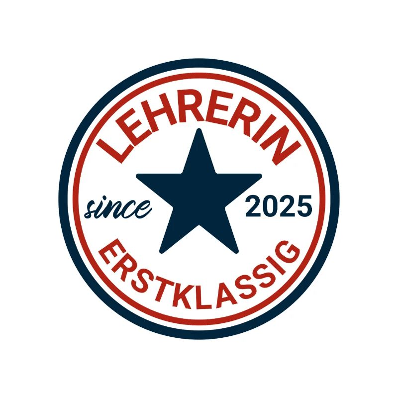 Logo d'enseignant avec étoile et design classique