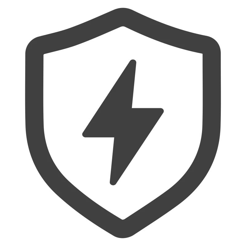 Logo de l’icône du bouclier d’énergie électrique