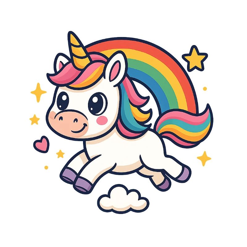 Kunterbuntes Einhorn Regenbogen