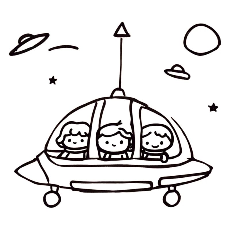 Petit équipage d’OVNI dans l’espace