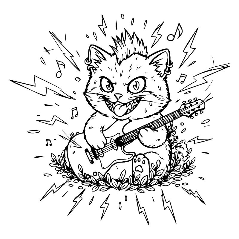 Chat punk rock à l’âme rebelle