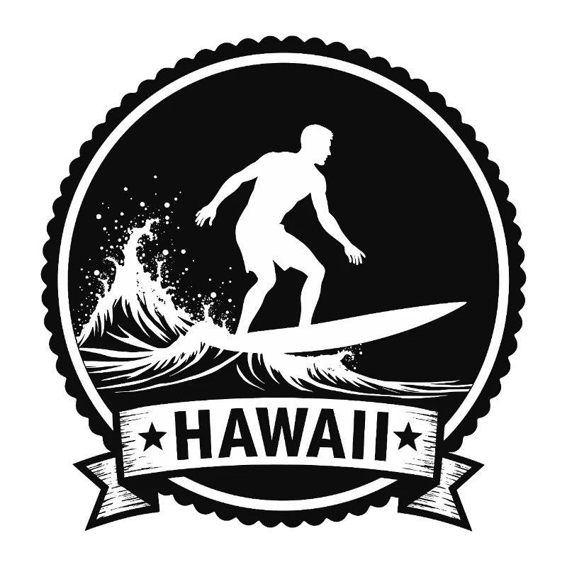 Hawaii Surf Wave Badge