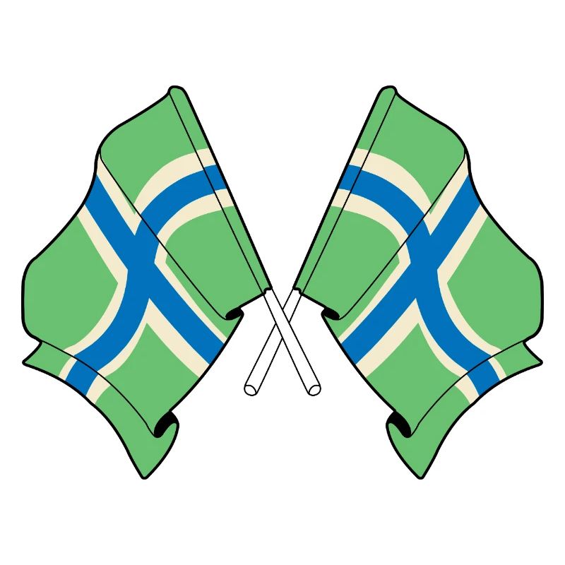 Drapeaux croisés du Gloucestershire