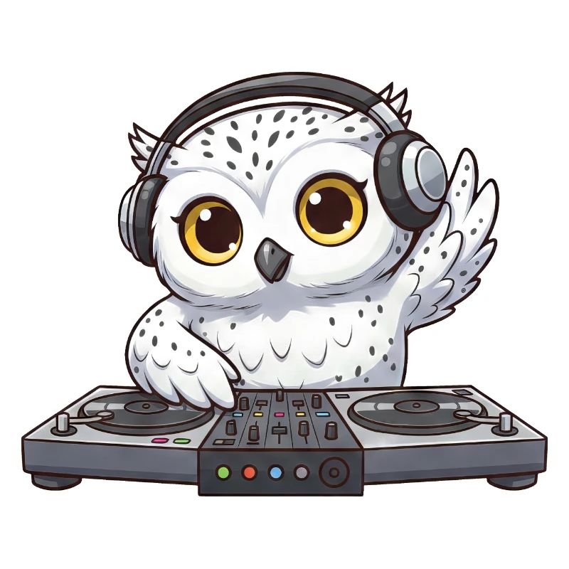 Owl DJ Dancing Techno Disco Electronic Music