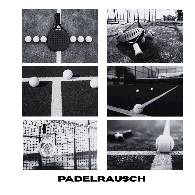 Padelrausch Collage BW