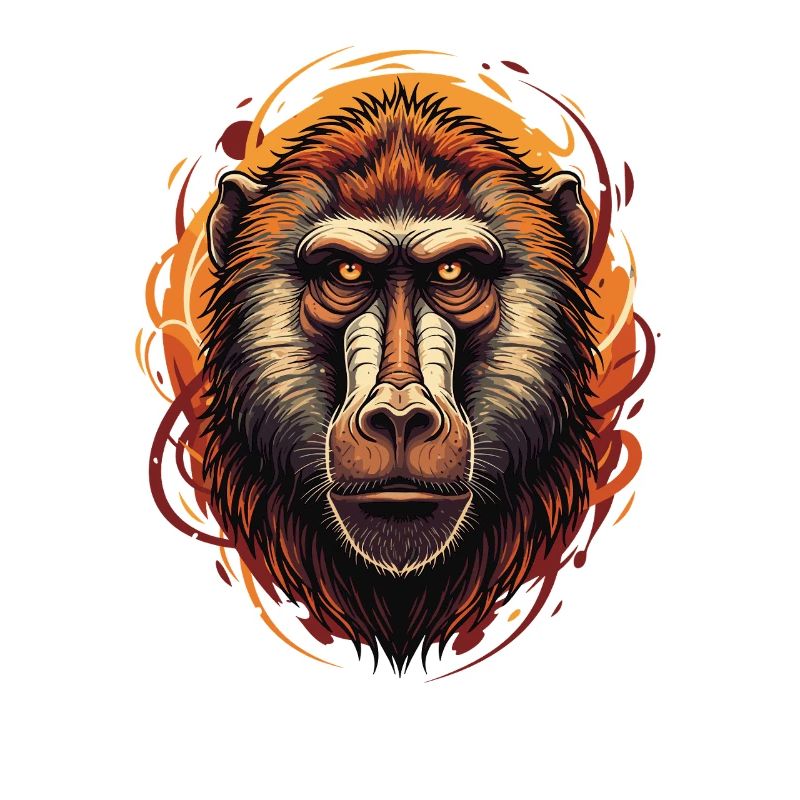 Baboon Monkey Portrait