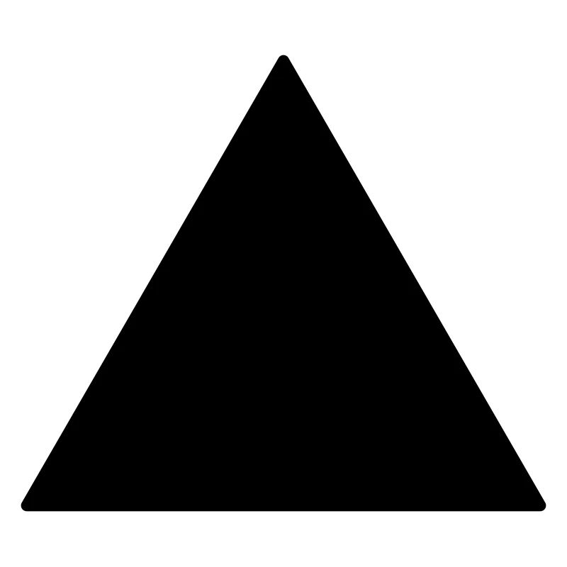 Triangle équilatéral de symbole noir