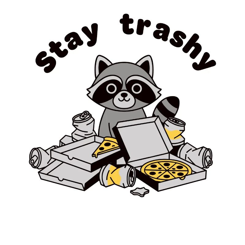 Reste un raton laveur trashy pizza panda trash