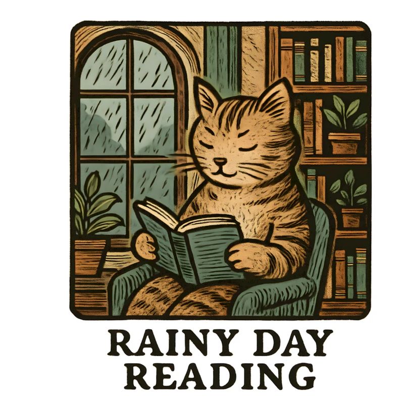 Lecture du chat de pluie