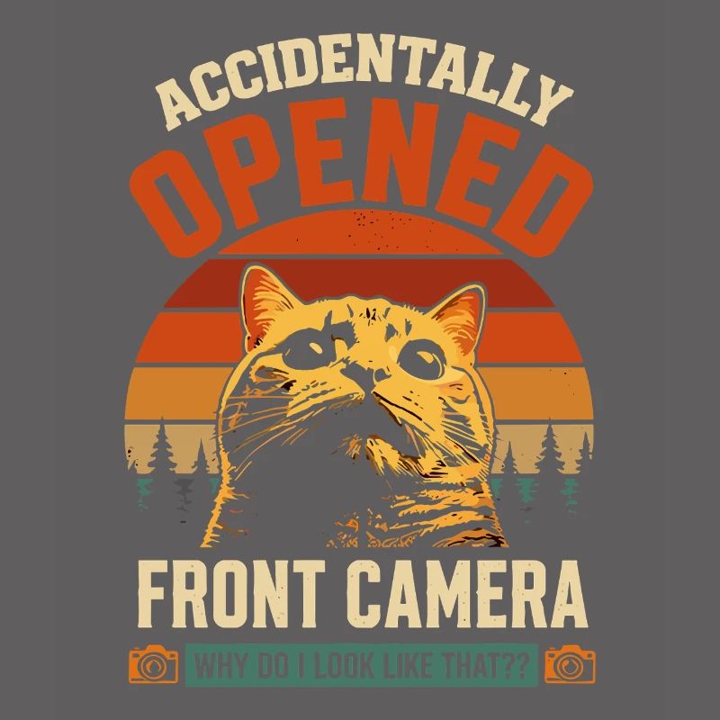 Front camera accidentally open cat