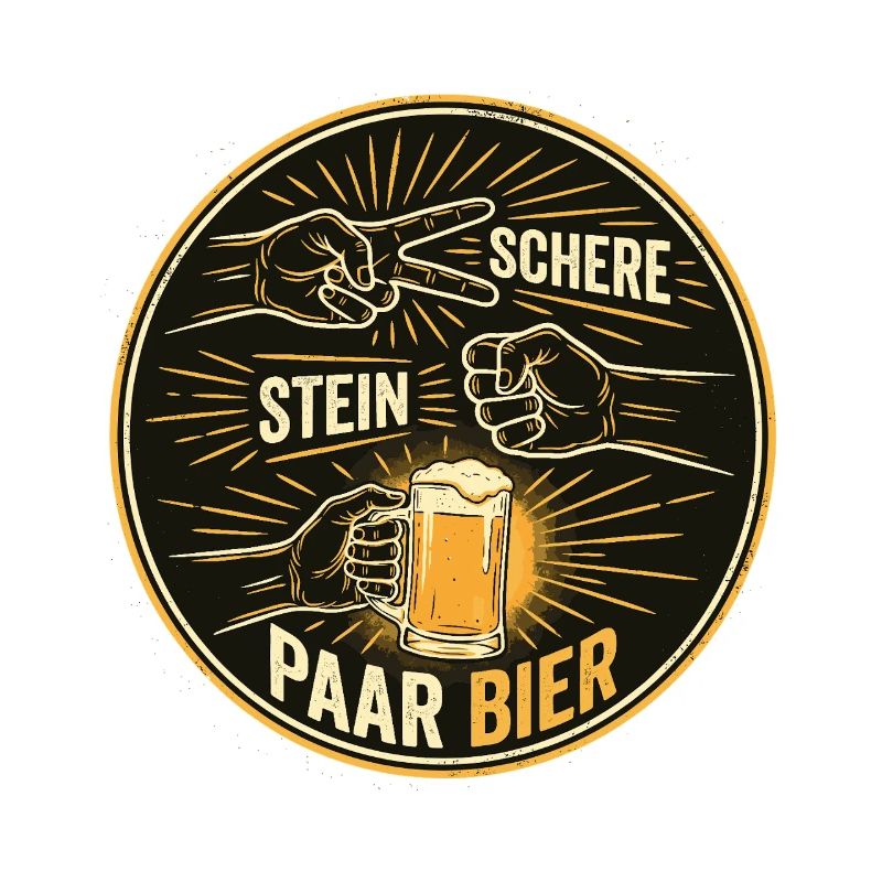Schere Stein Bier German Beer Drinking Game 