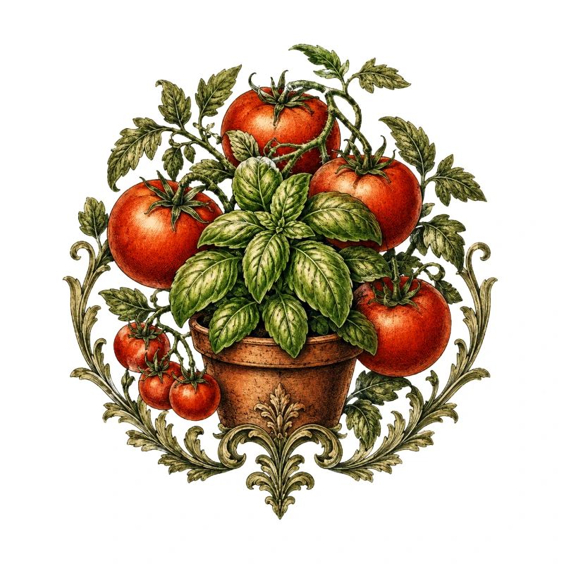 Tomates et basilic