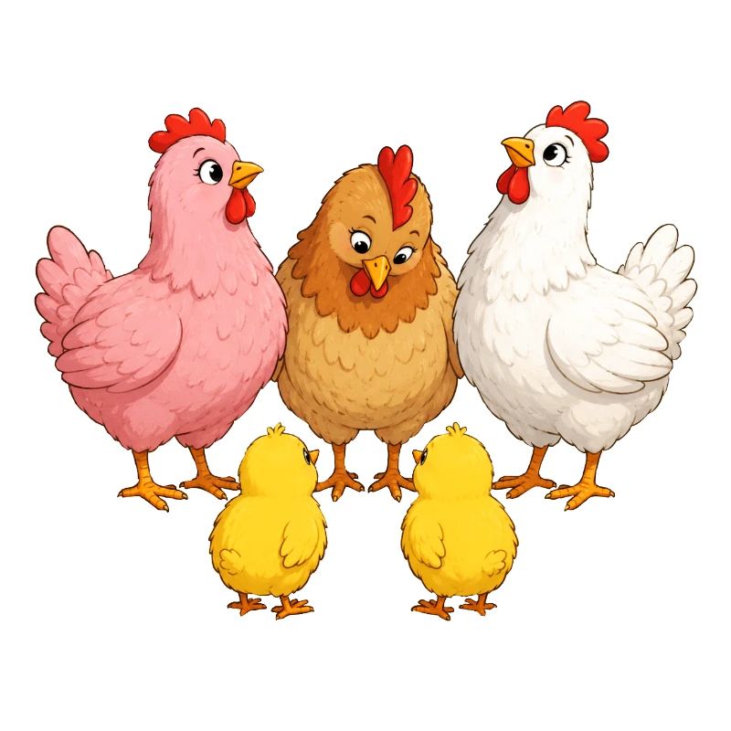 Chickens with chicks