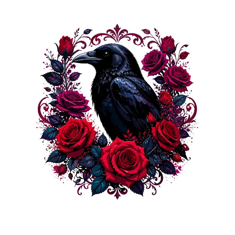 Corbeau dans le Rosaire