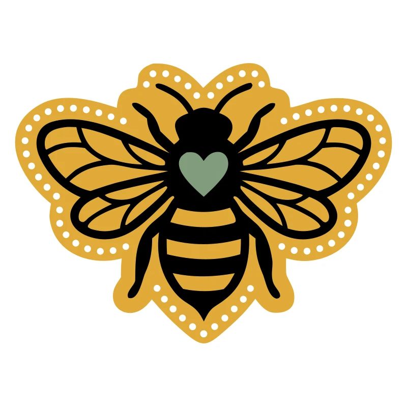 Bee Heart Beekeeping Nature Conservation Boho Mandala