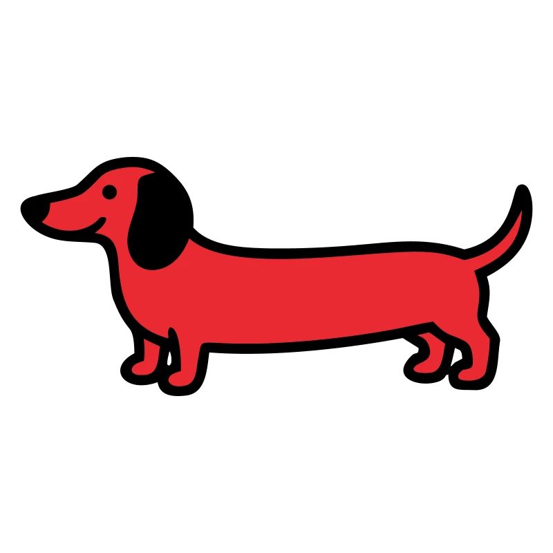 Vecteur de profil teckel de chien de chasse