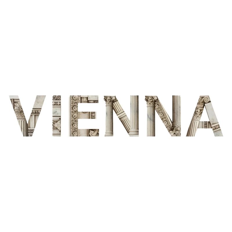 Typographie de Vienne avec architecture classique