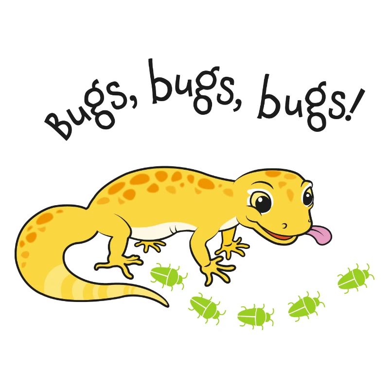 Leopardgecko mit Köstlichkeiten