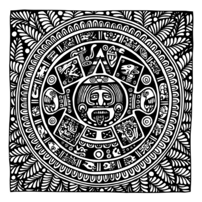 Zentangle Maya Kalender