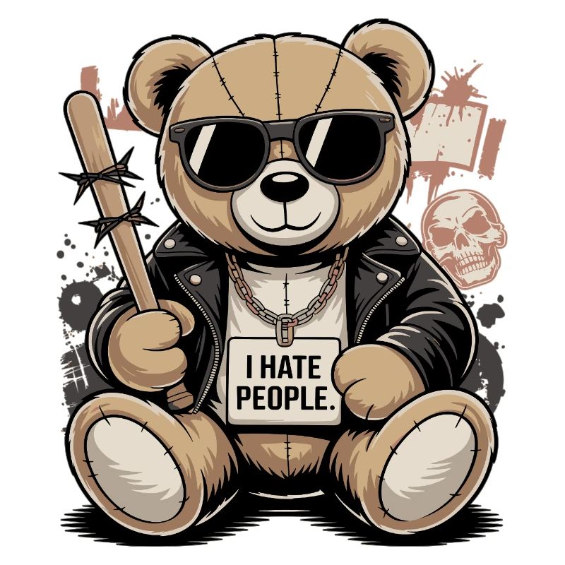Bad Teddy – I Hate People Bär Design