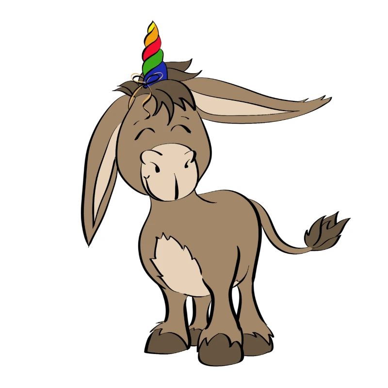 Einzigartige Einhorn-Esel-Geschenkidee / Eselhorn