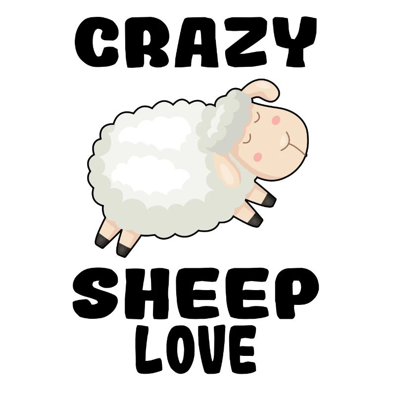 Crazy Sheep love sheep gift wool