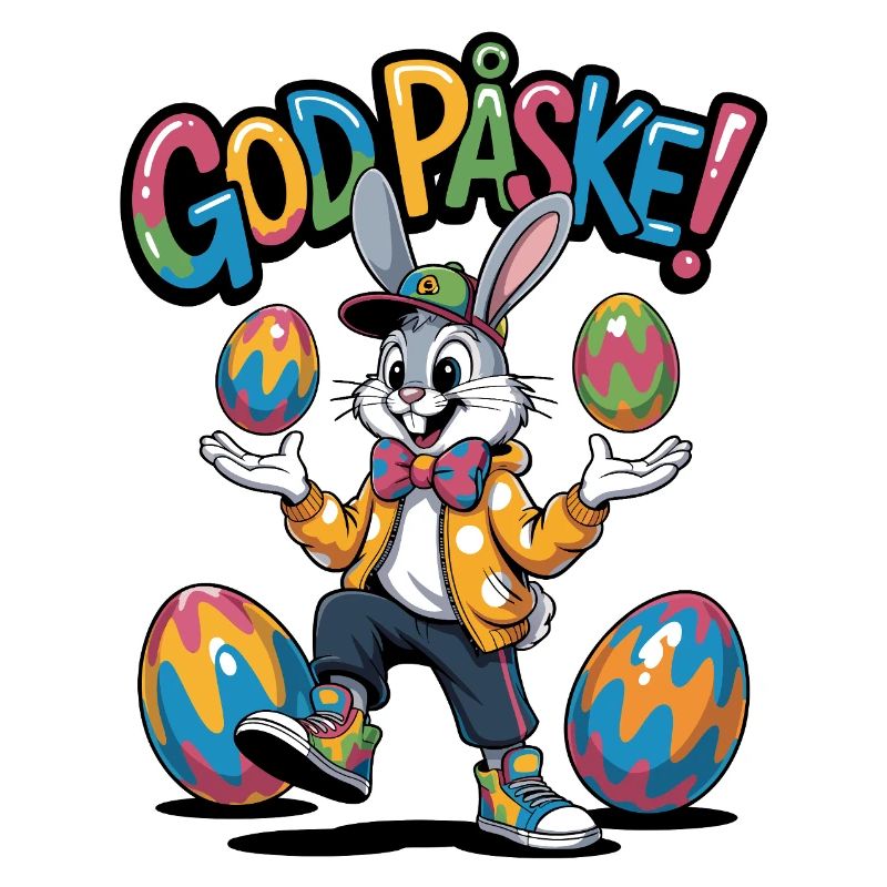 Easter bunny in colorful style