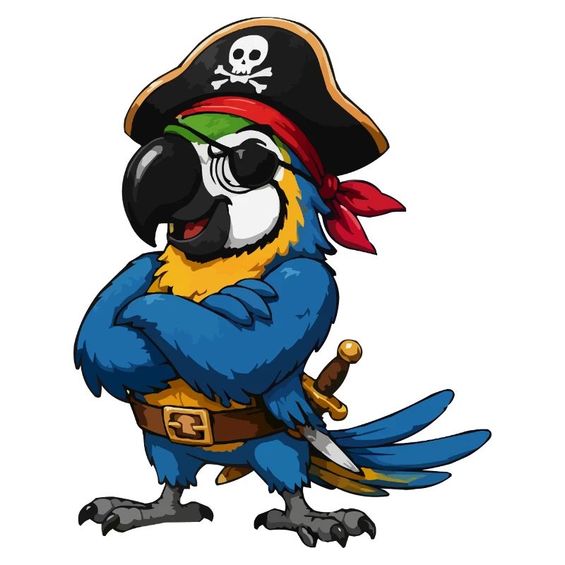 Oiseau pirate avec cache-œil