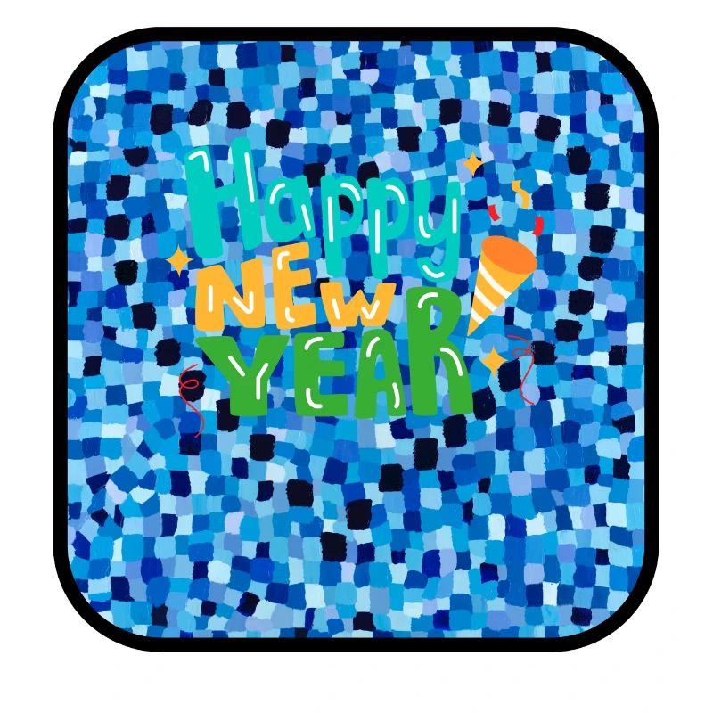 Bonne année, thème coloré.