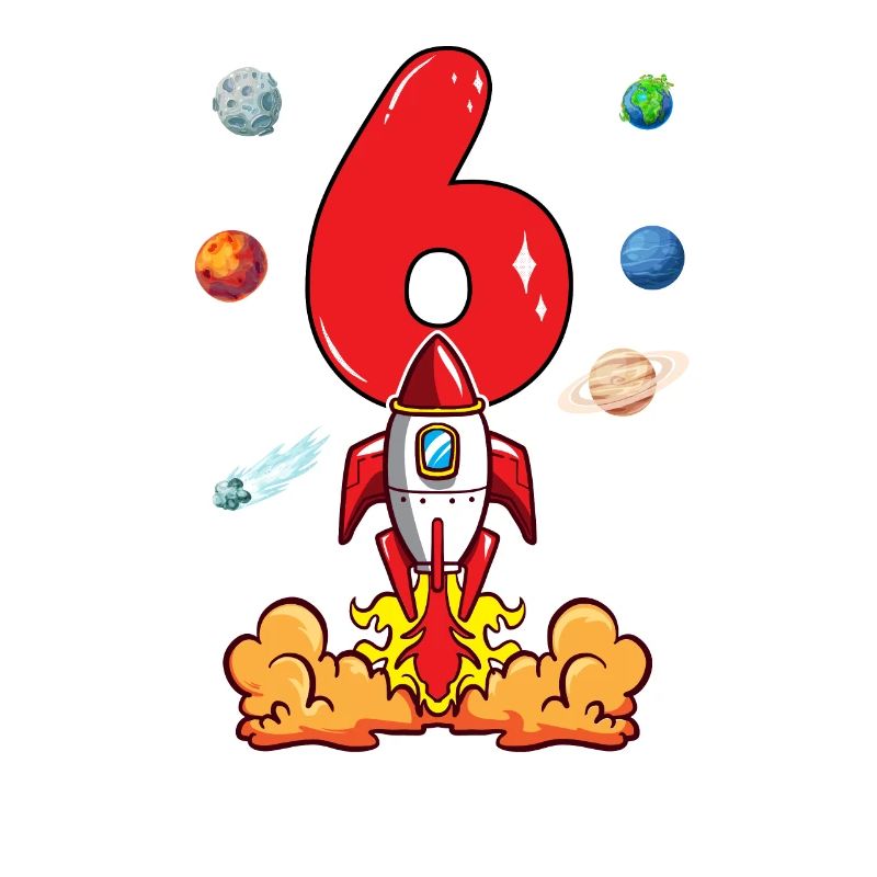 Astronaute de fusée 6 ans 6 ans 6 ans de l’espace