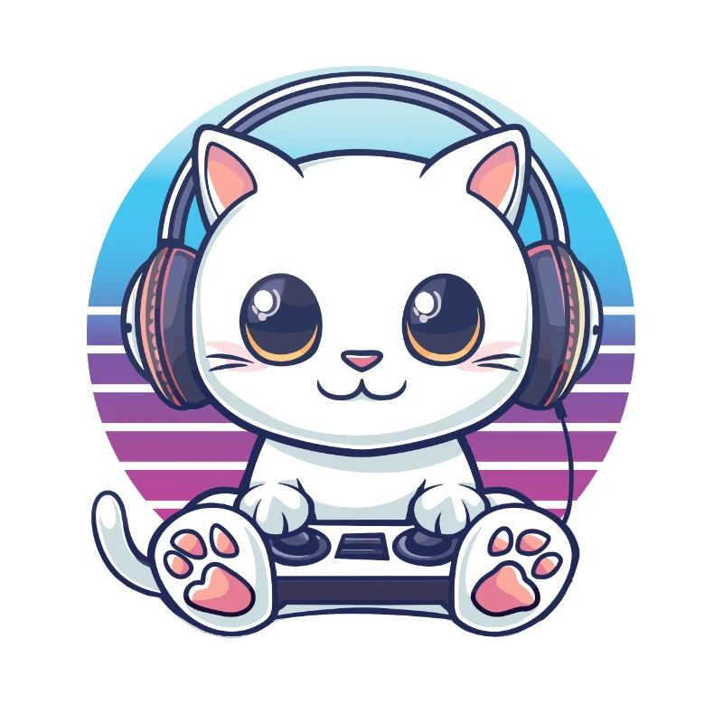 Fond rétro de jeu de chat