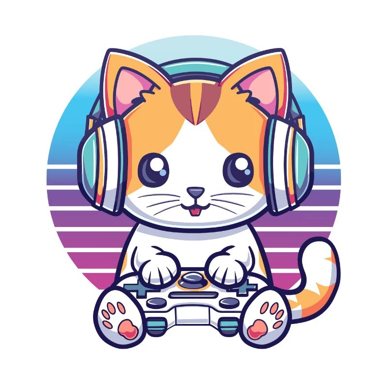 Fond rétro de jeu de chat