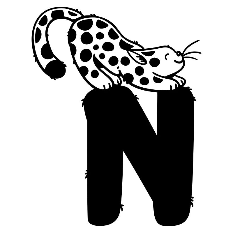 Katze Buchstabe N