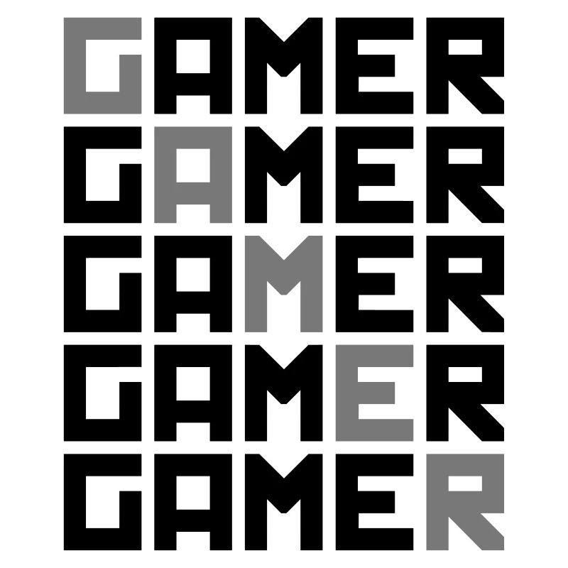 cool pattern text retro gamer logo play play n