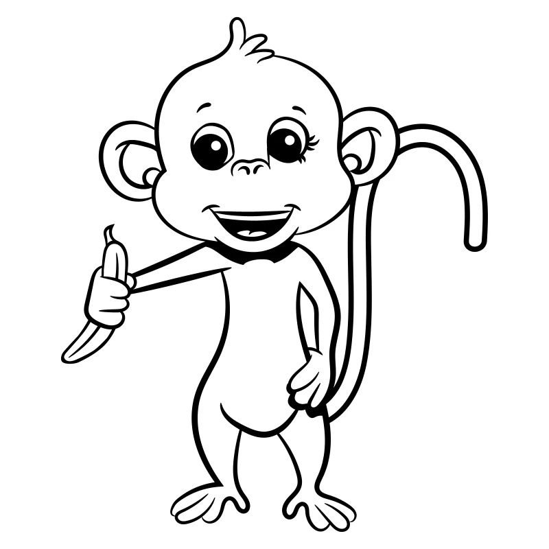 monkey has banana