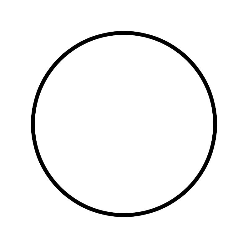 Round Circle Black Outline