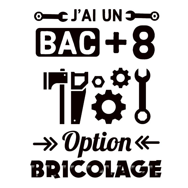 J ai un bac plus 8 option bricoleur