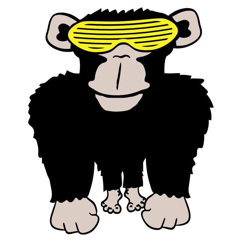 Funky Sunglasses Gorilla Cool Party Monkey Fun